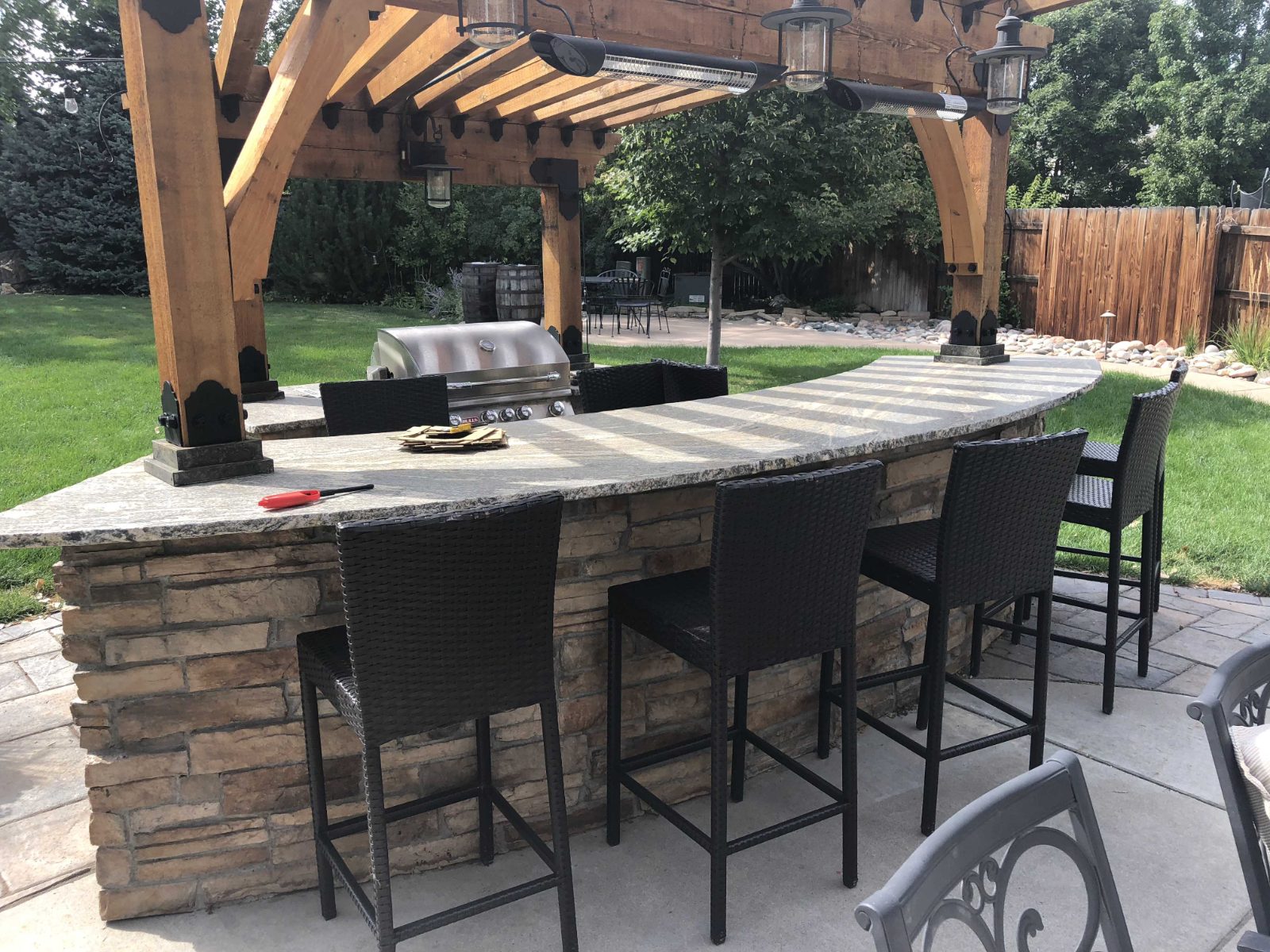 Outdoor kitchen frames